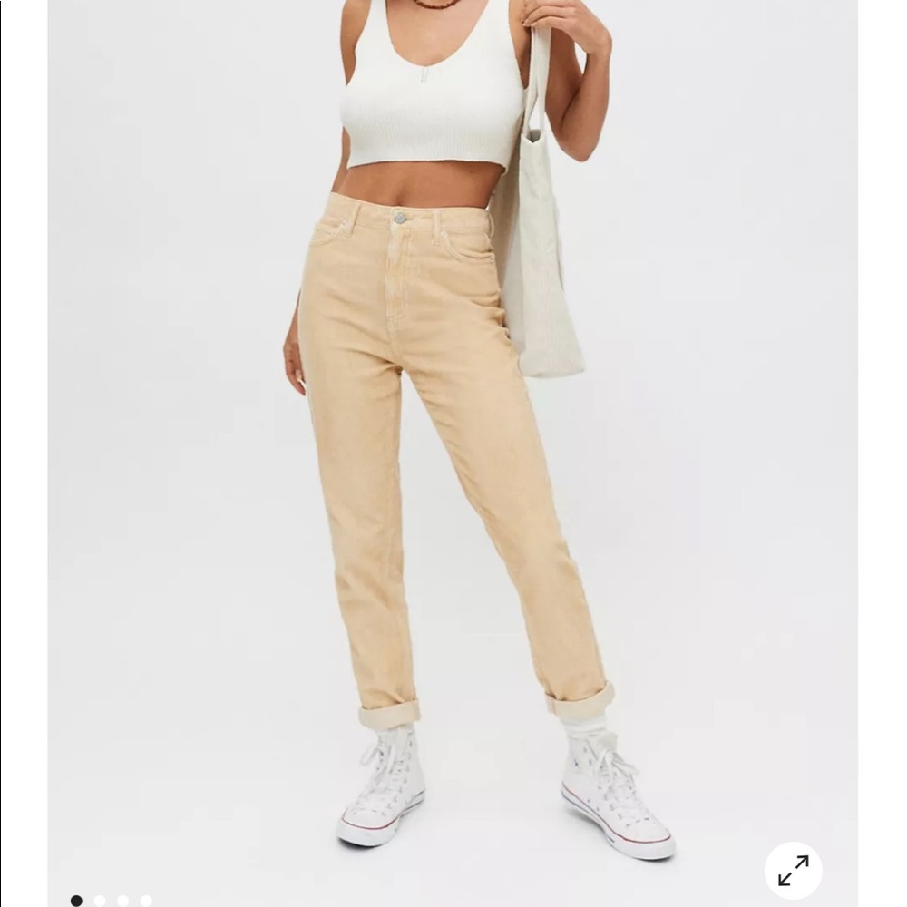 BDG Tan Corduroy High Waisted Mom Pant Size 26